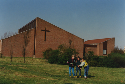 58978 Wijkgemeente Lammerenburg, kerkgebouw de Schaapskooi , Papegaaienburg no.1 (foto mei 1989).