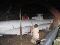 59096 Restauratie Duitse 1-mans onderzeeboot Biber in fort Rammekens