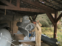 59098 Restauratie Duitse 1-mans onderzeeboot Biber in fort Rammekens