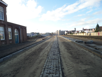 59455 Aanleg van de Verlengde Aagje Dekenstraat (later De Willem Ruysstraat) op het terrein van de Koninklijke ...