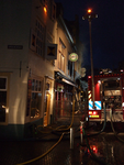 59503 Café Hoppit aan de Walstraat 35 te Vlissingen na een brand in de ochtend van 1 januari 2013. Ook het naastgelegen ...