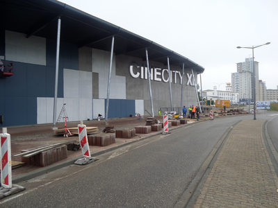 59543 Bouw van een nieuwe grote zaal bij bioscoop CineCity in Vlissingen aan de Spuikomweg 1. Het bestaande ...