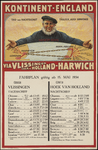 1005 Kontinent-England : via Vlissingen/Hoek van Holland-Harwich. Standaard affiche van de Stoomvaart Maatschappij ...