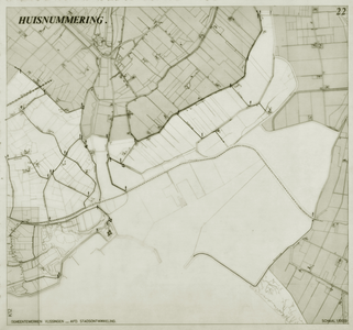 1015 Plattegrond Gemeente Vlissingen; huisnummering oostelijk gedeelte Ritthem en omgeving