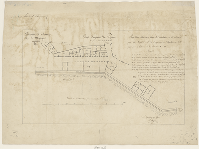 1028 Plan des maisons dont la demolition à été ordonnée par le majesté et sur l'emplacement desquels ont doit prolonger ...