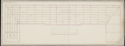 103 [Plan voor bouw Gasthuis; balkenlaag verdiepingsvloer]