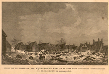1051 Gezigt van de doorbraak der Wijnbergsche kaai en de daar door aangerigte verwoestingen te Vlissingen 15 january 1808
