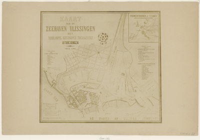 1097 Kaart van de Zeehaven Vlissingen met voorlopig ontworpen toekomstige uitbreidingen