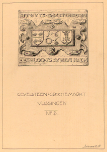 1108 Gevelsteen - Groote markt Vlissingen
