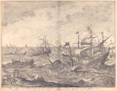1209 De galeyen van Frederik Spinola door 's landts oorlogs Scheepen overseilt in den Jaere 1602