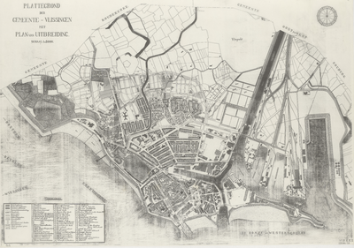 1263 Plattegrond der gemeente Vlissingen met plan van uitbreiding