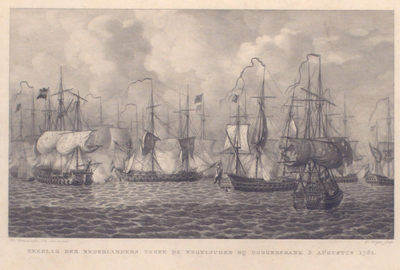 1350 Zeeslag der Nederlanders tegen de Engelschen bij Doggersbank