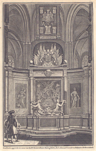 1367 Afbeelding der graftombe van M. Azn. de Ruyter in de Nieuwe kerk te Amsterdam