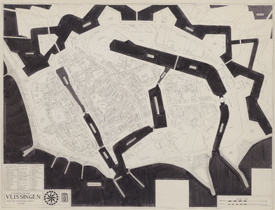 1583 Plattegrond der stad Vlissingen