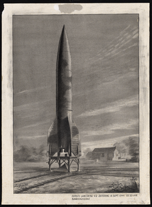 1628 Eerste lancering V.2 zaterdag 16 september 1944 07.30 uur Serooskerke (Eerste lancering van een Duitse V2-raket in ...