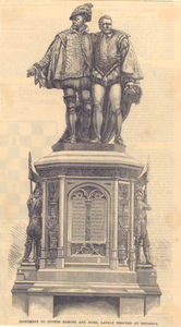 163 Monument to counts egmont and Horn, lately erected at Brussels = Standbeeld van Egmond en Hoorne opgericht te Brussel