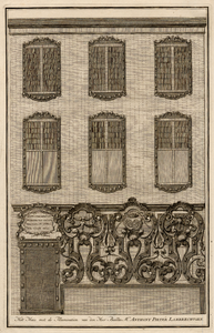 1678 Het huis met de illuminatien [verlichting] van den Heer Bailliu Mr Anthony Pieter Lambrechtsen