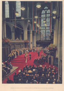 1700 Plechtige inhuldiging van H.M. Koningin Juliana op 6 september 1948 in de Nieuwe Kerk te Amsterdam