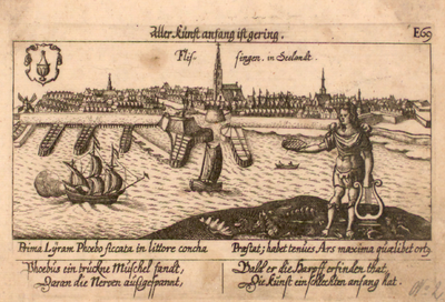 1765 Flissingen in Seelandt 'gezicht op de stad vanuit zee'