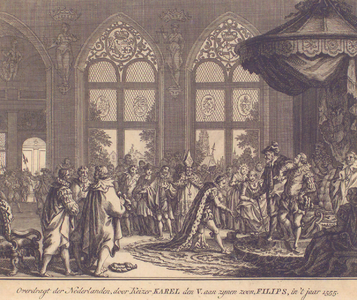1820 Overdragt der Nederlanden door Keizer Karel den V aan zijnen zoon Filips, in't jaar 1555
