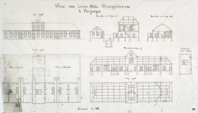 1825 Plan van zeven stuks woongebouwen te Vlissingen