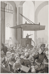 1866 (Kerkgangers verlaten vroegtijdig een kerkdienst)