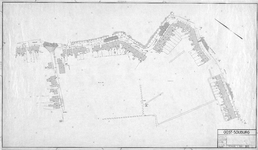 1936 Plattegrond van Oost-Souburg; gedeelte Padweg, Dijkstraat, Nieuwstraat en Vlissingsestraat