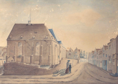 1940 De kleine kerk te Vlissingen na het bombardement der stad in het jaar [1809]