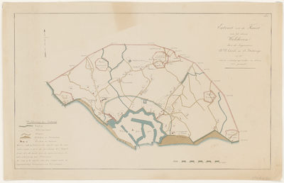 1957 Extract uit de kaart van het eiland Walcheren [Plattegrond van de fortificatiën van Vlissingen].