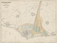 2132 Kaart der gemeente Vlissingen, waarop zijn aangeduid de spoorweg-, kanaal-, haven- en dokwerken met toekomstige ...