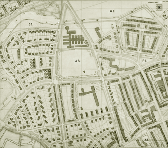 2137 Plattegrond Gemeente Vlissingen; huisnummering tussen de Hogeweg, Crucquiusstraat, Cuyperstraat en Willem Klooslaan