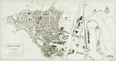 2173 Gemeente Vlissingen : plattegrond met wederopbouw- en uitbreidingsplannen