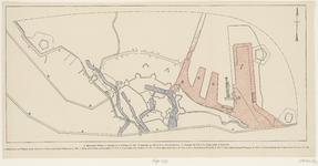 2174 [Schets van de havens te Vlissingen] : plattegrond van Vlissingen met daarop aangegeven de verschillende havens, ...