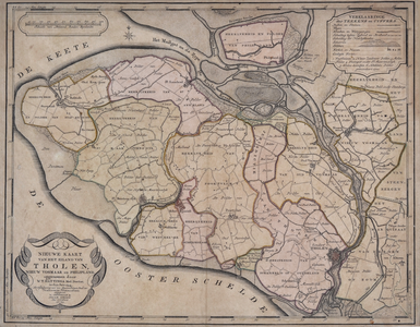 2222 Nieuwe kaart van het eiland Tholen, Nieuw-Vosmaer en Philipsland