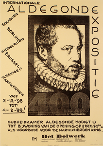 2286 Internationale Aldegonde Expositie : 400 jaar : Oudheidkamer Aldegonde nodigt u tot bijwoning van de opening op 2 ...