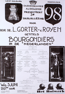 2289 Oudheidkamer Aldegonde presenteert 3e Souburglezing .. Getiteld Bourgondiërs in de 'Nederlanden'