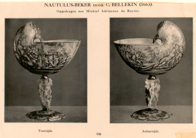 247 Nautulus-beker opgedragen aan Michiel Adriaensz. de Ruyter