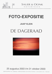2472 Foto-expositie : Jaap Klein: De dageraad