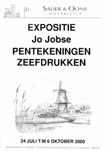 3148 Expositie Jo Jobse, pentekeningen en zeefdrukken