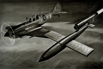 333 [Een Britse Spitfire in gevecht met een Duitse V1-bom (Wing tipping)]