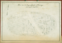 3957 Plan van de Begraafplaats te Vlissingen; sectie park Ovaal no 2
