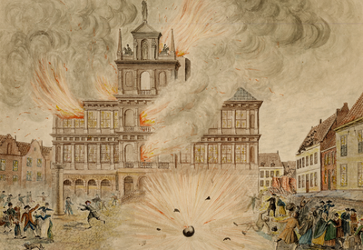 396 Het afbranden van het stadhuis te Vlissingen