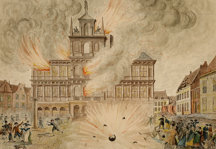 396 Het afbranden van het stadhuis te Vlissingen