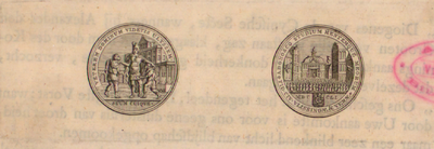 423 [Afbeelding van penning, gestrooid ter gelegenheid van de inhuldiging van prins Willem IV als markies van ...