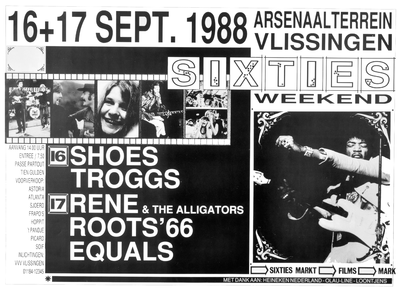 4307 Arsenaal Vlissingen, Sixties weekend, Shoes, Troggs, Rene & the Alligators, Roots '66;Equals