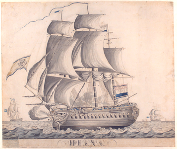 487 [Het fregat 'Diana' onder bevel van kapitein De Loef uitgerust door de stad Vlissingen op last van de Staten ...