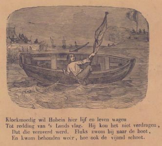 72 [Het redden van de vlag door Jacob Hobein op de Schelde in 1831]