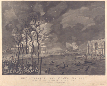 780 Het afbranden van s'lands magazijn en ruïne der Oostkerk te Vlissingen voorgevallen den 10 december 1809
