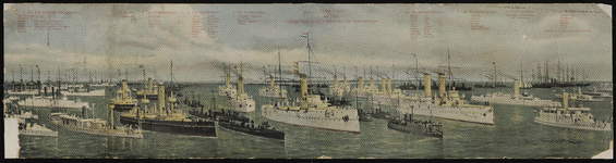 807 Onze vloot tot 1903 bijeengebracht op één schilderij door Chr. Dommelshuizen