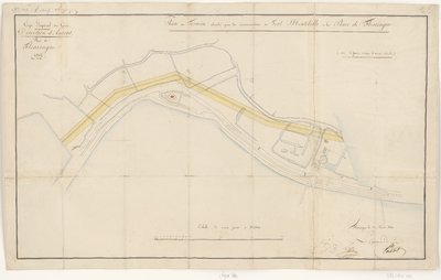 883 Plan du terrein absorbé pour la communication du Fort Montebello à la place de Flessingue